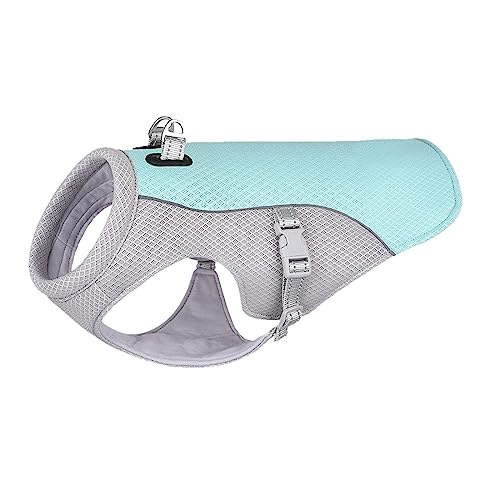 Hundekleid Hochzeitskleid für Hunde Kühlweste für Hunde, Geschirr, atmungsaktives Mesh, Kühljacke, Verstellbarer Sommer-Hundemantel, reflektierende Eiskleidung große, mittelgroße (A, S) von Tyuffghet