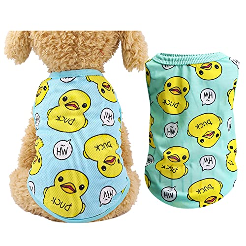 Hundeweste T-Shirt für kleine Hunde Zweibeinige Mode- Hundekleidung Frühling Haustierkostüme Sommermuster Haustierkleidung (D, One Size) von Tyuffghet
