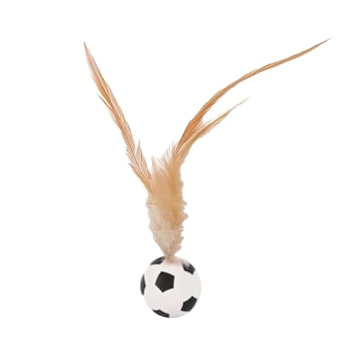 Kauspielzeug für Hunde Katzen, interaktives Hüpfspielzeug mit Federn für Katzen, Mini-Basketball, Fußballspielzeug zum Trainieren, Katzenkauspielzeug für den Innenbereich mit Federn (A, One Size) Kauspielzeug für Hunde Katzen, interaktives Hüpfspielzeug mit Federn für Katzen, Mini-Basketball, Fußballspielzeug zum Trainieren, Katzenkauspielzeug für den Innenbereich mit Federn (A, One Size) von Tyuffghet