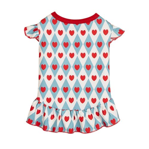Kleider Ballett Tutu Sommer-Haustierkleidung, rotes Liebesherz, atmungsaktive, Bequeme Kleidung für Katzen und Hunde (A, S) von Tyuffghet