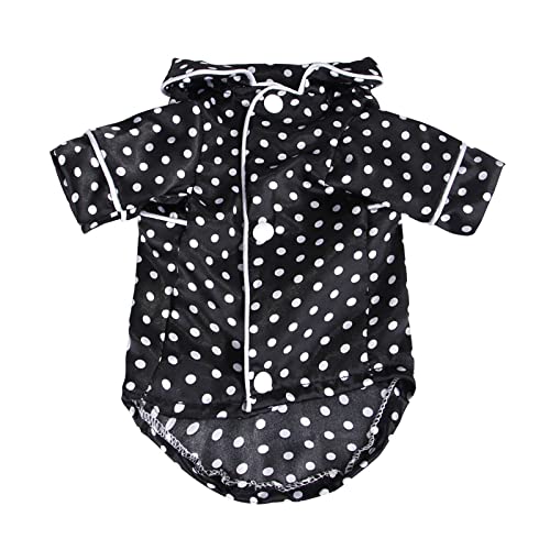 Kleidung für kleine Hunde Tier Fester Schlafanzug Hundebekleidung Luxuskleidung Puppies Katzen (Dark Gray, M) von Tyuffghet