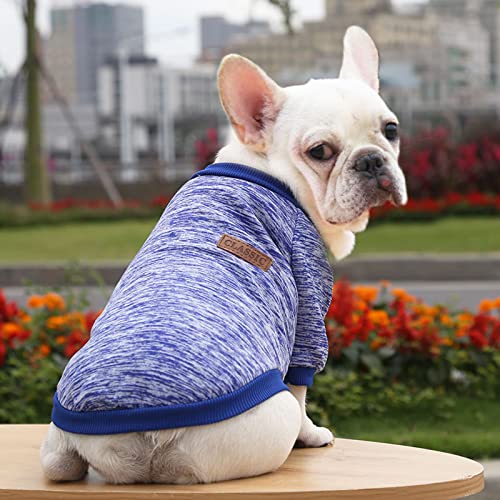 Kühlende Welpenkleidung Hundewesten-Westen-Klassische Kleidungs-Hunde-T-Shirt Sommer-Haustier-gestreifte Welpen-Haustierkleidung (Dark Blue, S) von Tyuffghet