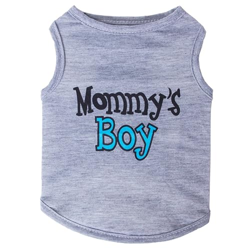 Soft Tank Top Ärmellose Weste Haustierkleidung Frühling Sommer Haustier Bequeme atmungsaktive Kleidung Niedliche Bedruckte Haustierkleidung für Katzen Hunde (B, L) von Tyuffghet