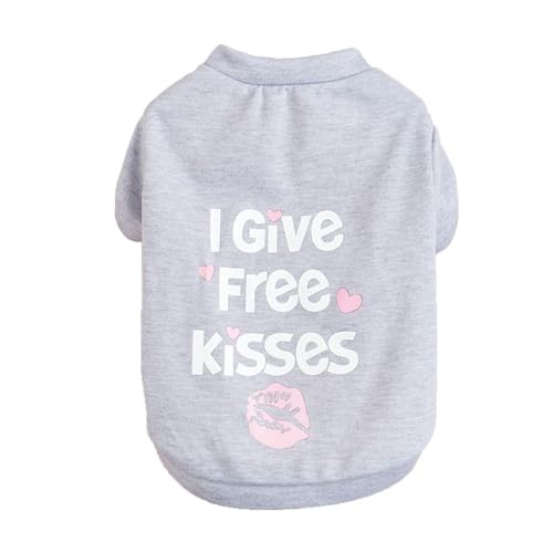 Sommer Welpen Shirt Lässige Weste Haustierkleidung Frühling Sommer Haustier Atmungsaktive Bequeme Kleidung Niedliche Bedruckte Haustierkleidung für Katzen Hunde (G, XS) von Tyuffghet