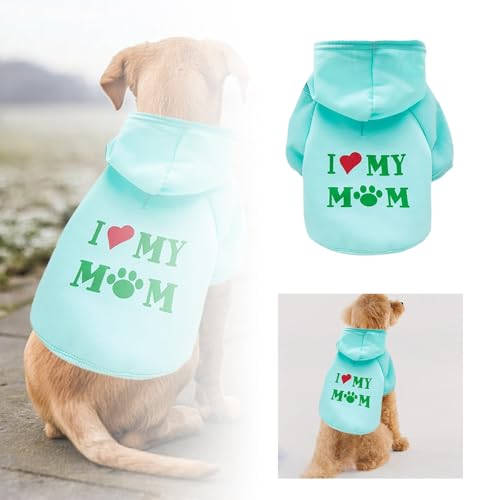 Sommerkleidung Hund Tank Top Haustier Hund Kleidung Herbst Und Winter Kleidung Haustier Liefert Fleece Mit Kapuze Mama Sweatshirt Herbst Und Winter Sweatshirt (F, S) von Tyuffghet