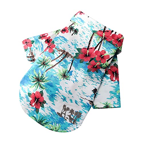 Tank-Top Chihuahua Katze Sweatshirt Haustier-Sommer-T-Shirts Hawaii-Stil Blumen-Hundehemd Bedruckte Haustier-T-Shirts Atmungsaktive kühle Kleidung Strand-Küsten-Welpen-Hemd-Sweatshirt für (Green, XS) von Tyuffghet