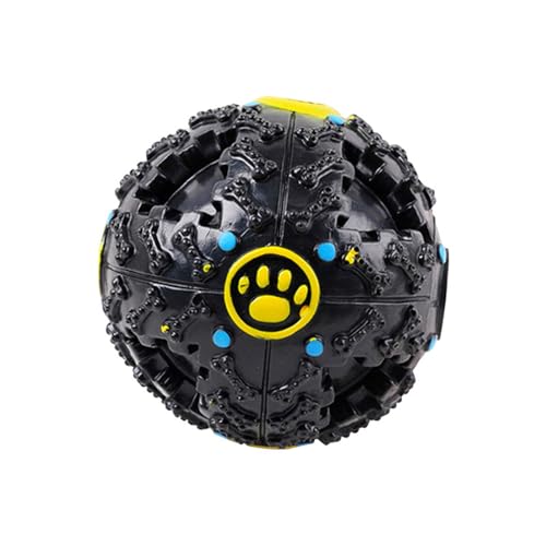 Tyuffghet Hundespielzeug Kauspielzeug Hund Spiel für Hunde, zum Befüllen mit Futter, Futterspender für Hunde (Black, 7cm) von Tyuffghet