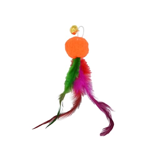 Tyuffghet Hundespielzeug Kauspielzeug Hund Teaser Sticks Federglocken Ersatzkopf Taschen (Orange, 18x2x3cm) von Tyuffghet