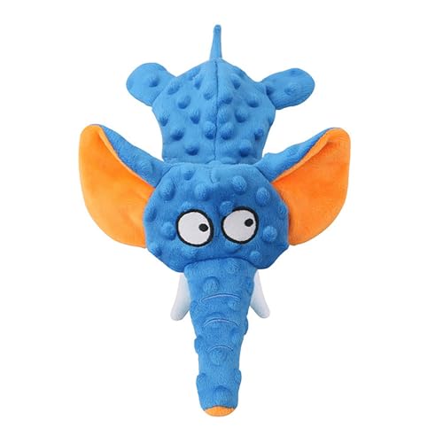 Tyuffghet Hundespielzeug Quietschend Elefant Hund Interaktive Ungefüllt Laut Papier Spielzeug Katze Und Hund Liefert (Blue, 30x19cm) von Tyuffghet