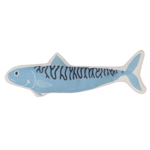 Tyuffghet Hundespielzeug Quietschend Fischfarbe optional, mit Katzen-Selbstspielzeug, Heimtierbedarf (Blue, 16cm) von Tyuffghet