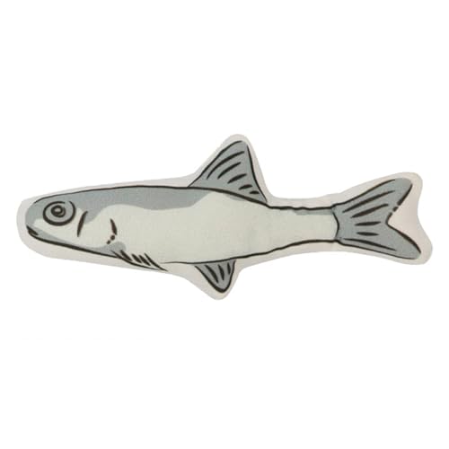 Tyuffghet Hundespielzeug Quietschend Fischfarbe optional, mit Katzen-Selbstspielzeug, Heimtierbedarf (Grey, 16cm) von Tyuffghet