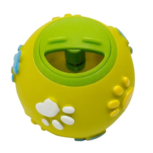Tyuffghet Interaktiver Leckerli Spender, Hundespielzeug, Gummiball für Rolling Feeder Hundespielzeug Intelligenz, Interaktives für Welpen, kleine Hunde, Langeweile (Grün) von Tyuffghet