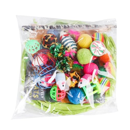 Tyuffghet Interaktives Hunde Kuscheltier Spielzeugsortimente, Tunnel, interaktiver Katzen-Teaser, Crinkle für Katzen (Green #5, One Size) von Tyuffghet