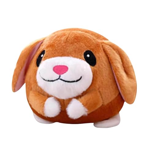 Tyuffghet Interaktives Hunde Kuscheltier singen tanzen Lernen kann, mit USB-Aufladung, Schweineform- für Haustiere, aktiv bewegliches Haustier-Plüschspielzeug (Brown #4, One Size) von Tyuffghet