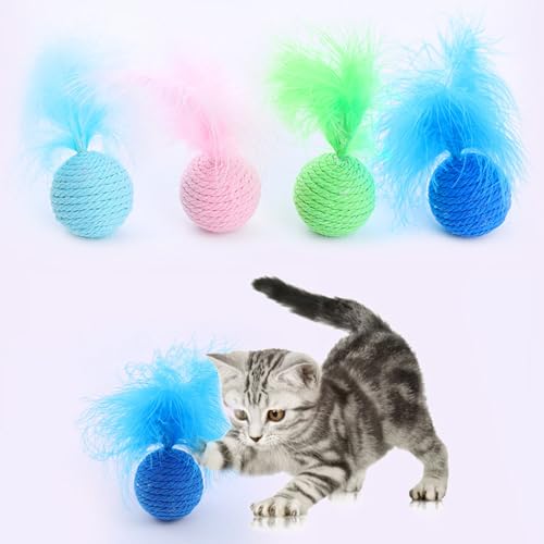 Tyuffghet Interaktives Katzenspielzeug für Kätzchen Spielen Katzenspielzeug Bälle,Katze Spielzeug Bälle mit Feder, Interaktive Cat Toy Ball Kätzchen Spiel Sport Chase Training Spielzeug Ball Tyuffghet Interaktives Katzenspielzeug für Kätzchen Spielen Katzenspielzeug Bälle,Katze Spielzeug Bälle mit Feder, Interaktive Cat Toy Ball Kätzchen Spiel Sport Chase Training Spielzeug Ball von Tyuffghet