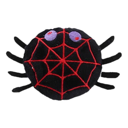 Tyuffghet Quietschend Hunde Kauspielzeug für Katzen, Zahnen, interaktives gefülltes Spielzeug für Halloween-Katzenliebhaber (Black, One Size) von Tyuffghet