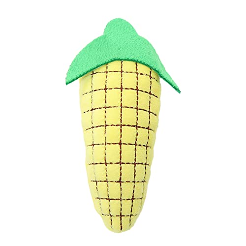 Tyuffghet Quietschend Hunde Weiche Katze Interaktives Katzenspielzeug Gemüseform Kleine Plüschserie (Yellow, One Size) von Tyuffghet