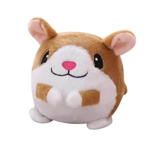 Tyuffghet Unzerstörbares Hunde singen tanzen Lernen kann, mit USB-Aufladung, Schweineform- für Haustiere, aktiv bewegliches Haustier-Plüschspielzeug (Rose Gold-D, One Size) von Tyuffghet