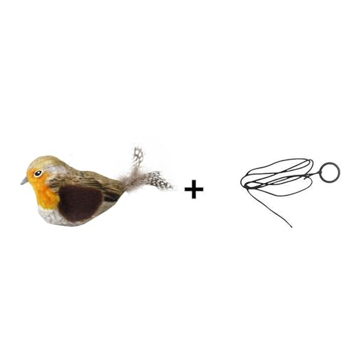 Tyuffghet Zahnpflege Hund mit zwitscherndem Geräusch, das aufgehängt Werden kann, gegen Selbstvergnügen Langeweile, Katzen-Teaser-Stick, geeignet für Katzen-Stick-, Design für den (A, One Size) von Tyuffghet