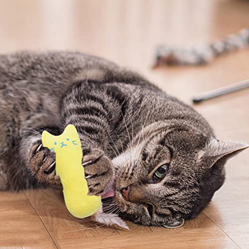 Tyuffghet zähne putzen zähne Toys Fancy Claws Grinding Cat Pet Toys (Yellow, 10x4.5 cm) von Tyuffghet
