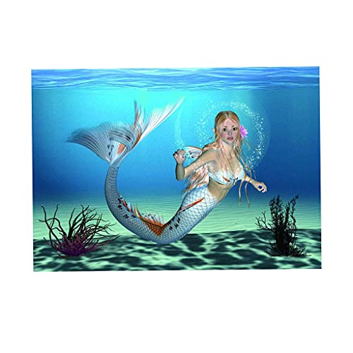 U/D Aquarium Hintergrund Poster Reptilien Fisch Tank Tapete Meerjungfrau Dekoration einseitig (S) von U/D