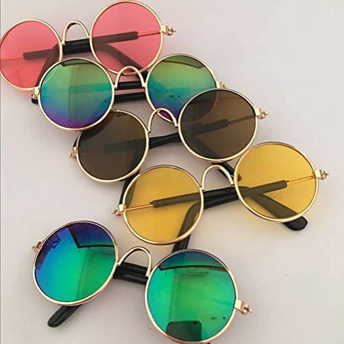 U/K Super Cute pet Brille stilvolle Hund Katze Coole Sonnenbrille metallrahmen runde Coole Foto tragbar und nützlich U/K Super Cute pet Brille stilvolle Hund Katze Coole Sonnenbrille metallrahmen runde Coole Foto tragbar und nützlich von U/K