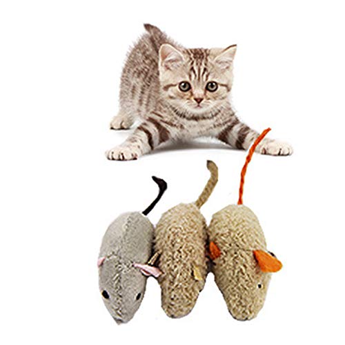 3 Stück Haustier-Katzen-Spiel-Requisiten aus Plüsch, beißfest, hervorragende Qualität und kreativ von U-K