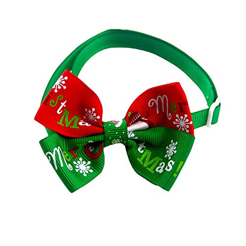 Halskette mit Weihnachts-/Welpenhalsband, mit Schleife, langlebig, Grün von U-K