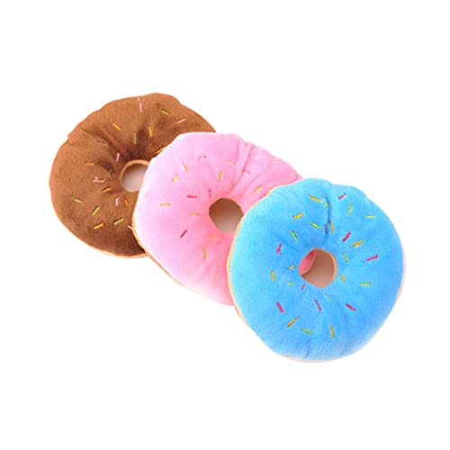 Haustier Spielzeug Donut-Form Quietschend Quietschend Welpe Hund Haustier Katze Kätzchen Ton Kaut Spielzeug Zufällige Farbe Robust und praktisch Nettes Design von U-K