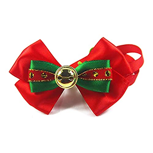 Schönes, handgefertigtes Halsband mit Schleife, für Weihnachten, Hund, verstellbare Fliege, Katzendekorationen, Geschenke, langlebig und nützlich von U-K