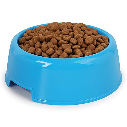 U-M Futternapf für Katzen, rund, wiederverwendbar, Kunststoff, für drinnen und draußen, Blau von U-M