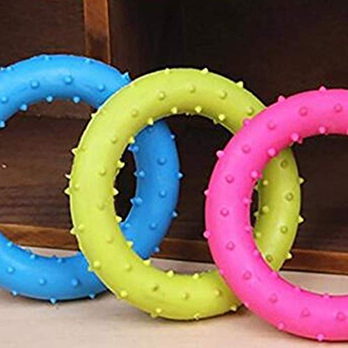 U-M Kauspielzeug für Haustiere, rund, Gummi, niedlich, ungiftig, zufällige Farbe, 1 Stück, bequem und umweltfreundlich von U-M
