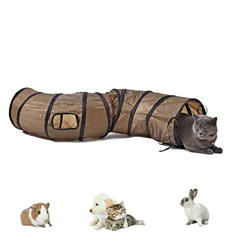 5-Wege-Katzentunnel mit Bommel und Glöckchen, leicht und faltbar, interaktives Pop-up-Knister-Haus mit Labyrinth für Katzen, kleine Kaninchen, Kätzchen, Welpen, Frettchen, Meerschweinchen, Spielzeug 5-Wege-Katzentunnel mit Bommel und Glöckchen, leicht und faltbar, interaktives Pop-up-Knister-Haus mit Labyrinth für Katzen, kleine Kaninchen, Kätzchen, Welpen, Frettchen, Meerschweinchen, Spielzeug von U life