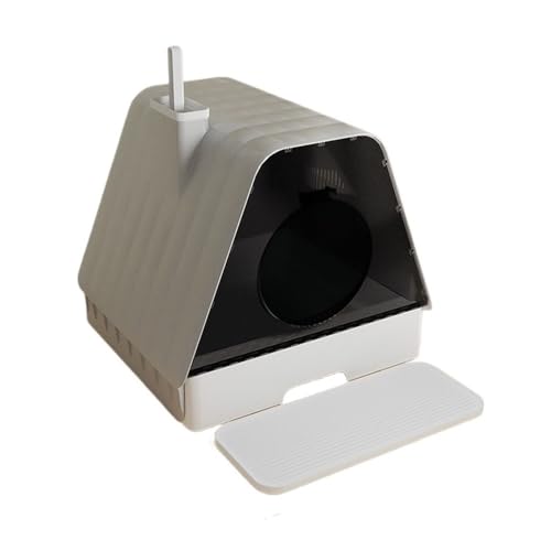 Katzentoilette, Geschlossene Katzentoilette mit Deckel, Spritzschutzschublade und Schaufel, Pedalen Katzentoilette(Gray) von UANFHWZF