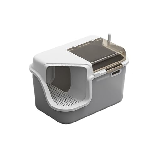 Katzentoilette, Geschlossene Katzentoilette mit Deckel, XL-Schublade, Spritzschutz und einfacher Reinigung Katzentoilette von UANFHWZF