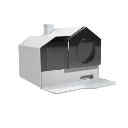 Katzentoilette, Große, geschlossene Katzentoilette mit Schaufel und Matte, leicht zu reinigen for mehrere Katzen Katzentoilette(Gray) von UANFHWZF
