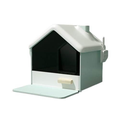 Katzentoilette, Katzentoilette mit Haube – Privatsphäre, Keine Unordnung, tragbar und leicht zu reinigen Katzentoilette(Green) von UANFHWZF
