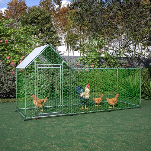 Metal Chicken Cage, Chicken Coop Outdoor Run 3 x 1 x 1.5 m with Lock, Outdoor Poultry House Small Animal Enclosure Metal Chicken Cage, Chicken Coop Outdoor Run 3 x 1 x 1.5 m with Lock, Outdoor Poultry House Small Animal Enclosure von UATARU