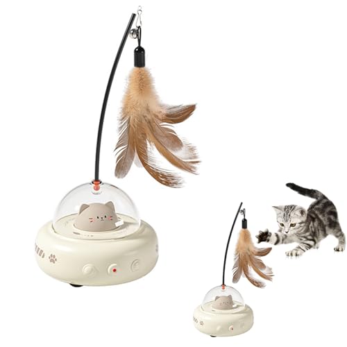 UATARU Automatic Self Play Cat Toys for Indoor Cat Exercise Moving Cat Toy ﻿ (White) von UATARU