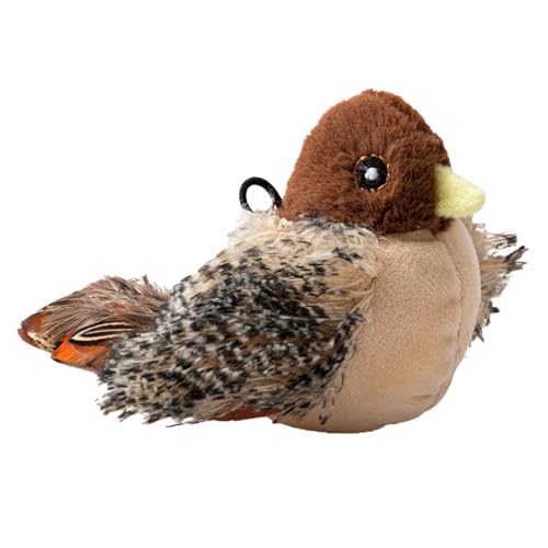 UATARU Interactive Cat Feather Toys 6 Sounds Chirpy Bird Cat Toys for Indoor Cats Funny Squeak Kitten Toys for Boredom (A) von UATARU