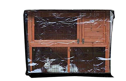 UCARE Große Kaninchenkäfige Abdeckung Kaninchen Kistenabdeckung Haustierkiste Abdeckung für Katzen Kaninchen und Hunde Schwarz 122 * 50 * 105cm von UCARE