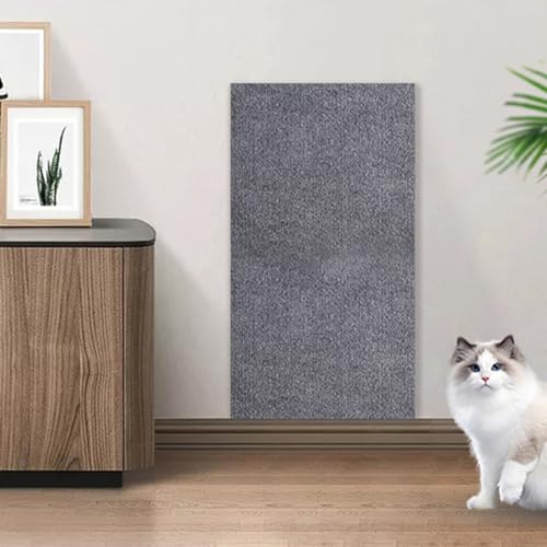 Kratzmatte Selbstklebend, Kratzmatte Katze Sofa, Katzen Kratzmatte, Katzenkratzmatten Selbstklebend, DIY Climbing Cat Scratcher, Selbstklebende Kratzmatte für Katzen (Hellgrau 60cm) von UDIYO