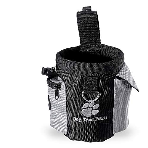 Futterbeutel für Hunde,Trainingsbeutel Hund,UEETEK Oxford Hände Frei Hund Treat Tasche mit Eingebautem Poop Tasche Spender ,12.5 * 8 * 12.5CM(L*W*H) von UEETEK