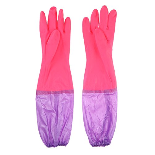 UEETEK 1 Paar Aquarium Handschuhe mit Dichter Elastische Versiegelte Unterarm für Kies Sand Wasserreinigung, 19,3 x 5,9 zoll (L * W)(Zufällige Farbe) von UEETEK