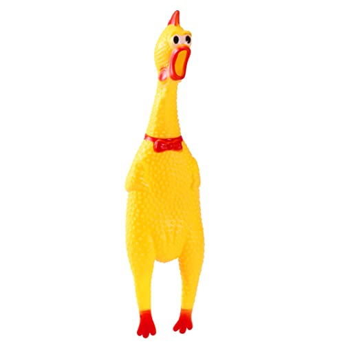 UEETEK Shrilling Huhn Spielzeug,Glabrious Drücken Schreiend Hähnchen , Hund Spielzeug zum Spaß, 34 * 7,5 cm (L * B) von UEETEK