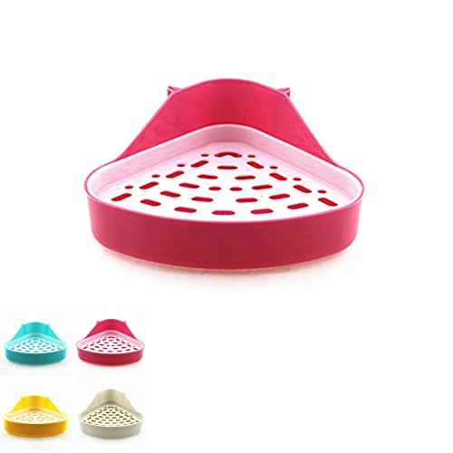 ueetek Triangle Potty Trainer Toilette für kleine Tiere Hamster Rennmaus Hase Chinchilla Guinea Frettchen, Größe S (zufällige Farbe) von UEETEK