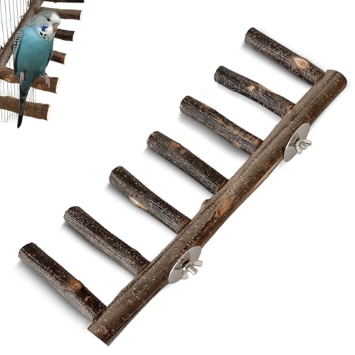 Papageien-Sitzstange, Naturholz, Vogelleiter 32,6 cm, Papageienholzständer für Käfig, Vogelsitzstangen für Käfig, Papageienständer für Papageien, Wellensittiche, Nymphensittiche, Sittiche, Lovebirds Papageien-Sitzstange, Naturholz, Vogelleiter 32,6 cm, Papageienholzständer für Käfig, Vogelsitzstangen für Käfig, Papageienständer für Papageien, Wellensittiche, Nymphensittiche, Sittiche, Lovebirds von UESDU