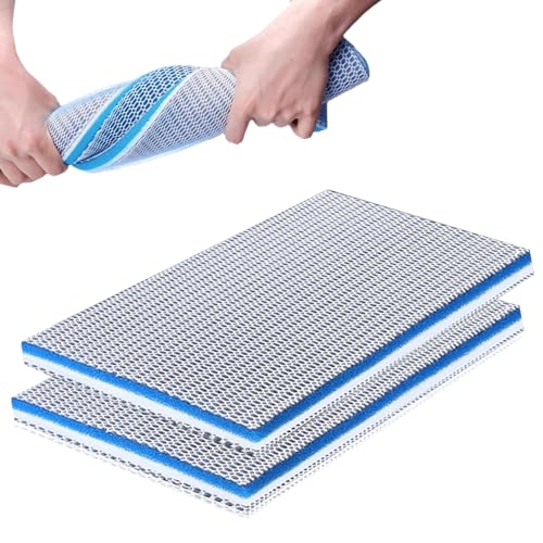 UESDU 2 Stück 8D Filterwatte Aquarium, Filtermatte 30x20cm Filterschaum Wabenstruktur Aquarium Filterschwamm Wiederverwendbar Filtermatten Zuschneidbar für Hochwirksam Wasserreinigung von UESDU