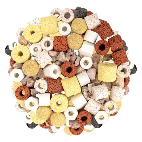 UESDU Aquarium Filtermaterial, 860g Keramikringe mit Netzbeutel Filterbälle Biologischer Filter Aquarien 10-in-1 Filtermaterial für Aquarien und Fischteiche UESDU Aquarium Filtermaterial, 860g Keramikringe mit Netzbeutel Filterbälle Biologischer Filter Aquarien 10-in-1 Filtermaterial für Aquarien und Fischteiche von UESDU