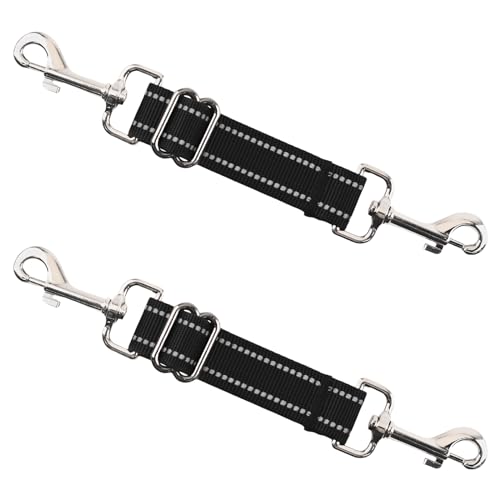 UFURMATE Hundehalsband-Clips, verstellbar, doppelseitig, Halsbandverschluss, Leinenverbinder, Schnellverschluss, 360 Grad drehbare Clips für Spaziergänge mit dem Hund, Camping, Wandern, Schwarz, 2 UFURMATE Hundehalsband-Clips, verstellbar, doppelseitig, Halsbandverschluss, Leinenverbinder, Schnellverschluss, 360 Grad drehbare Clips für Spaziergänge mit dem Hund, Camping, Wandern, Schwarz, 2 von UFURMATE